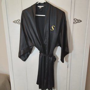 Victorias Secret Black Kimono Style Robe